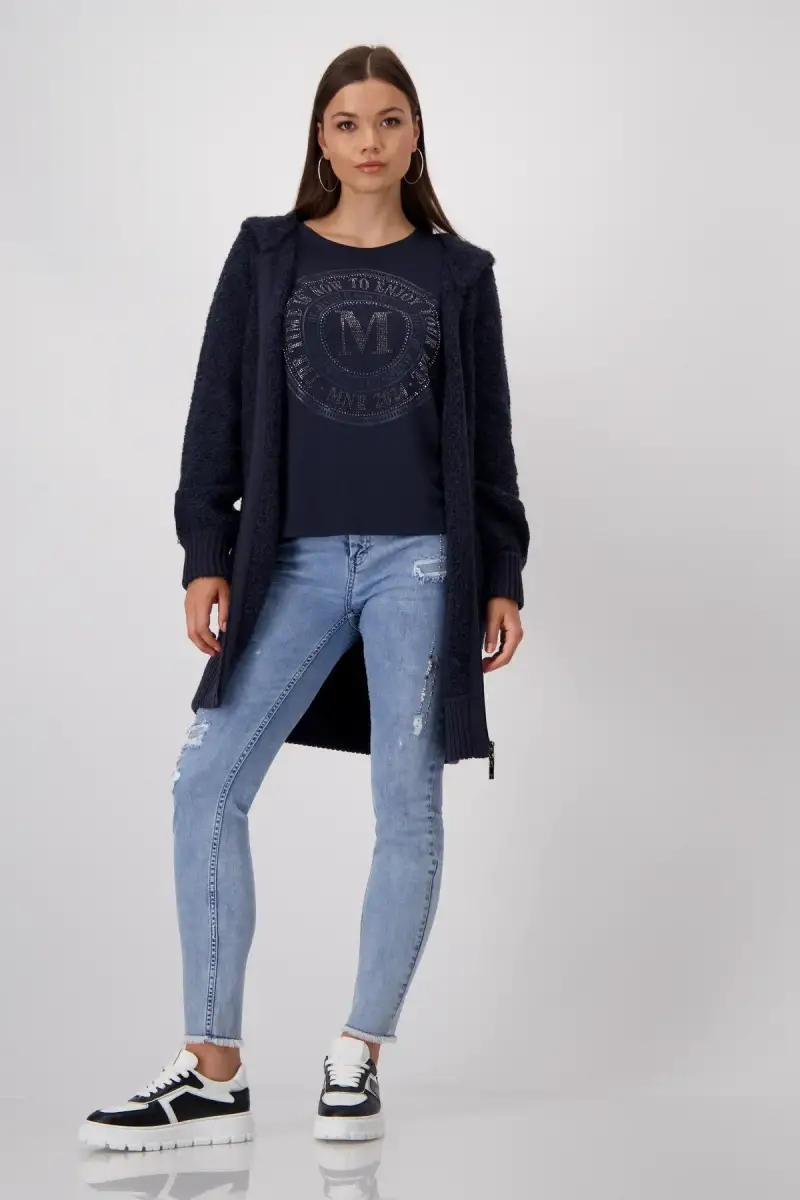 Monari Shirt Mit Emblem Print