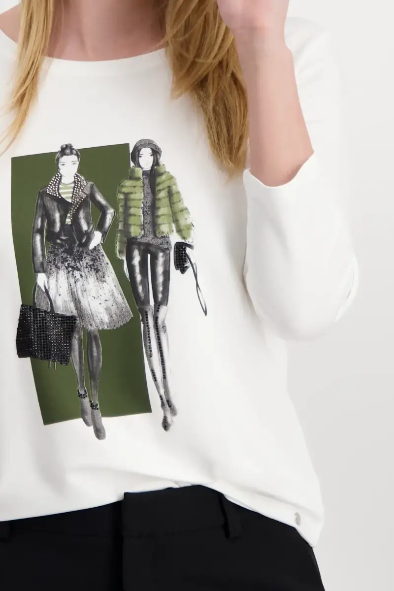 Monari Shirt Mit Frauen Print