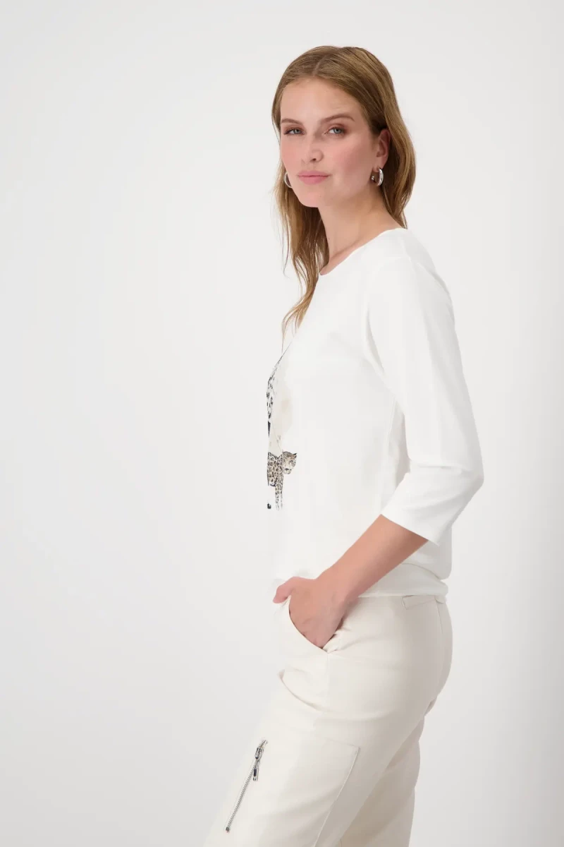 Monari Shirt Mit Frauenprint Und Strass