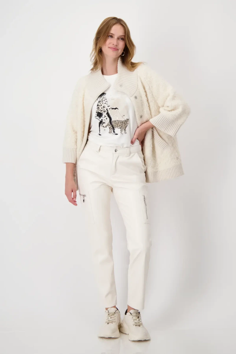 Monari Shirt Mit Frauenprint Und Strass