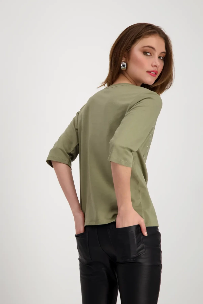 Monari Shirt Mit Strass Schrift