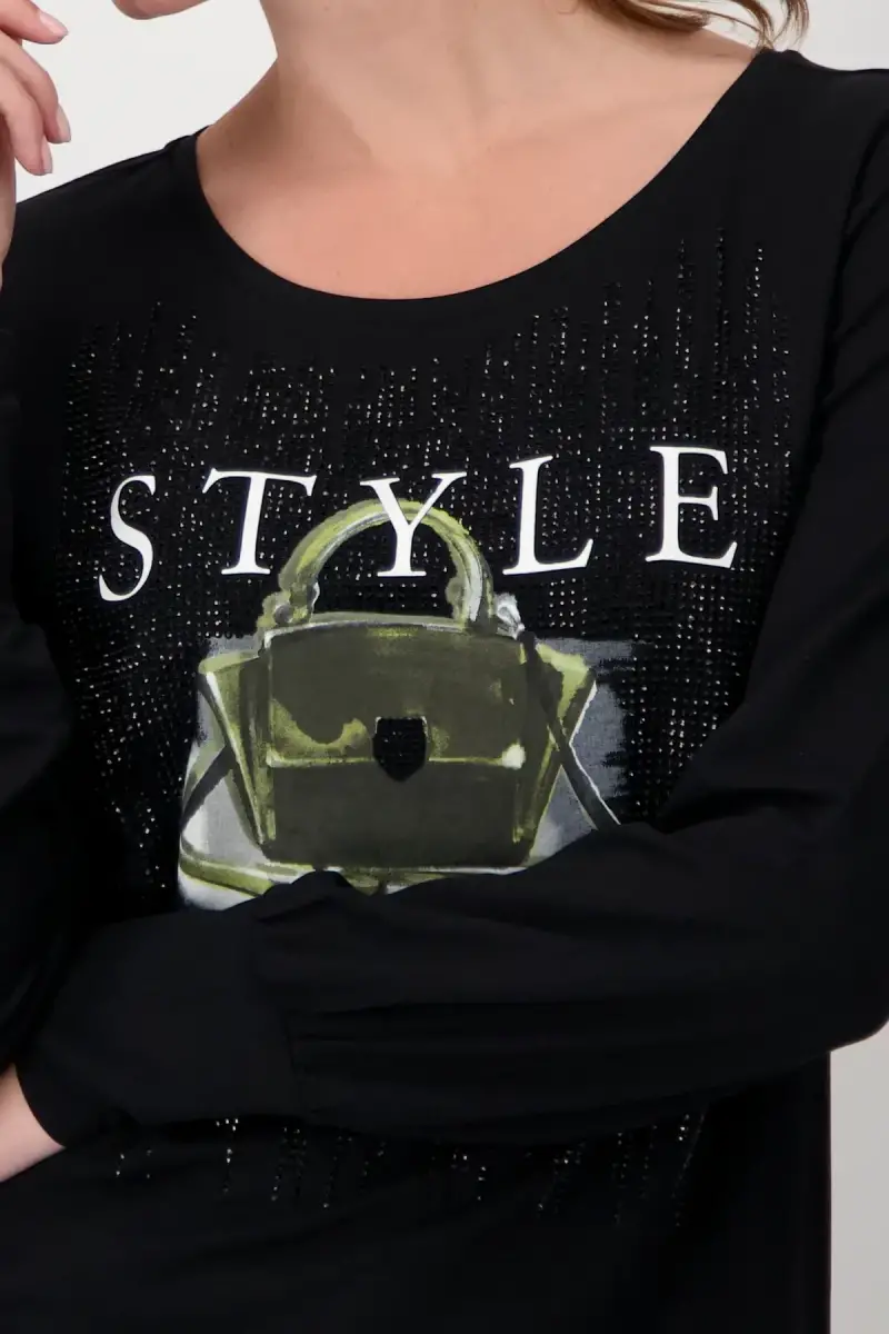 Monari Shirt Mit Taschen Print