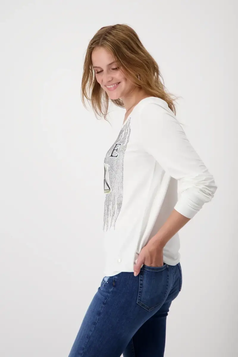 Monari Shirt Mit Taschen Print