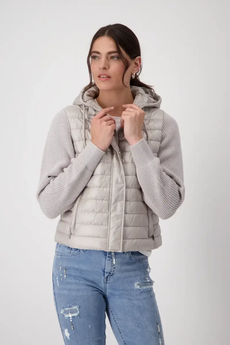 Monari Steppjacke Mit Strickärmeln
