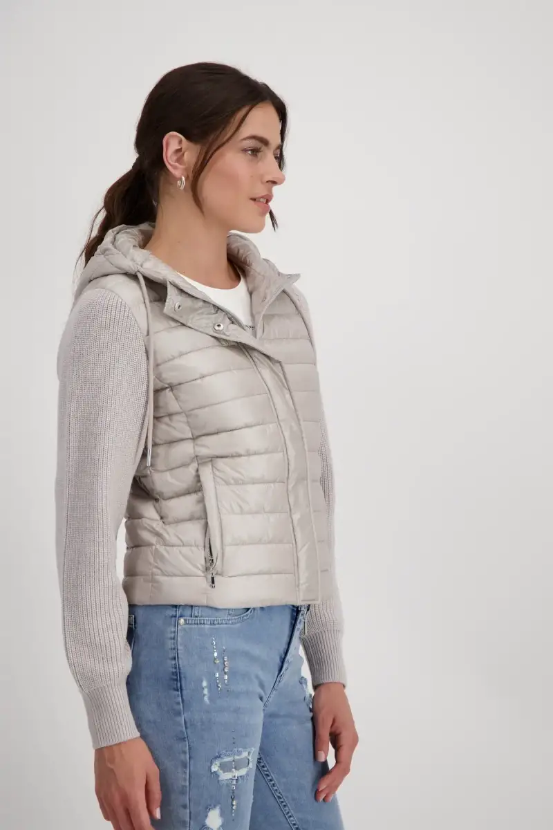 Monari Steppjacke Mit Strickärmeln