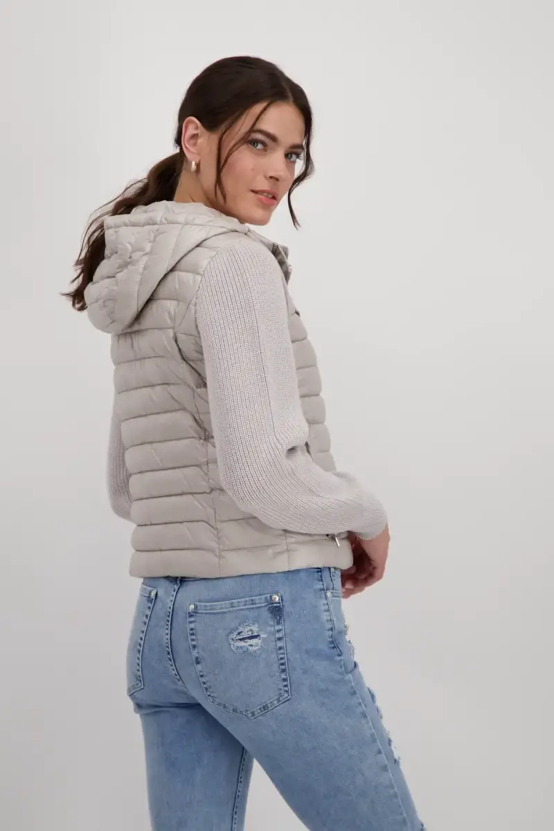 Monari Steppjacke Mit Strickärmeln
