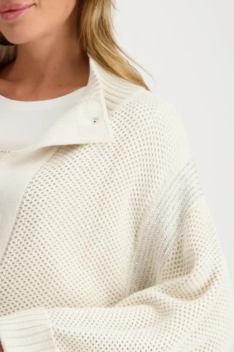 Monari Strickjacke Mit Wabenmuster