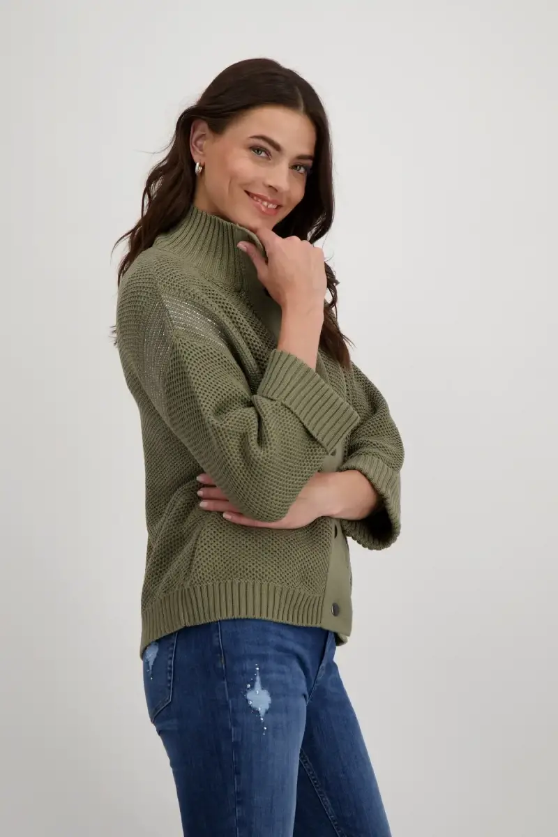 Monari Strickjacke Mit Wabenmuster