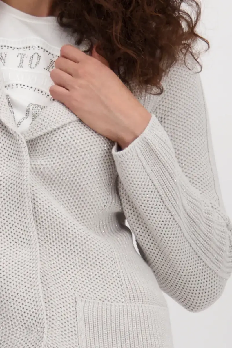 Monari Strickmantel Mit Reverskragen