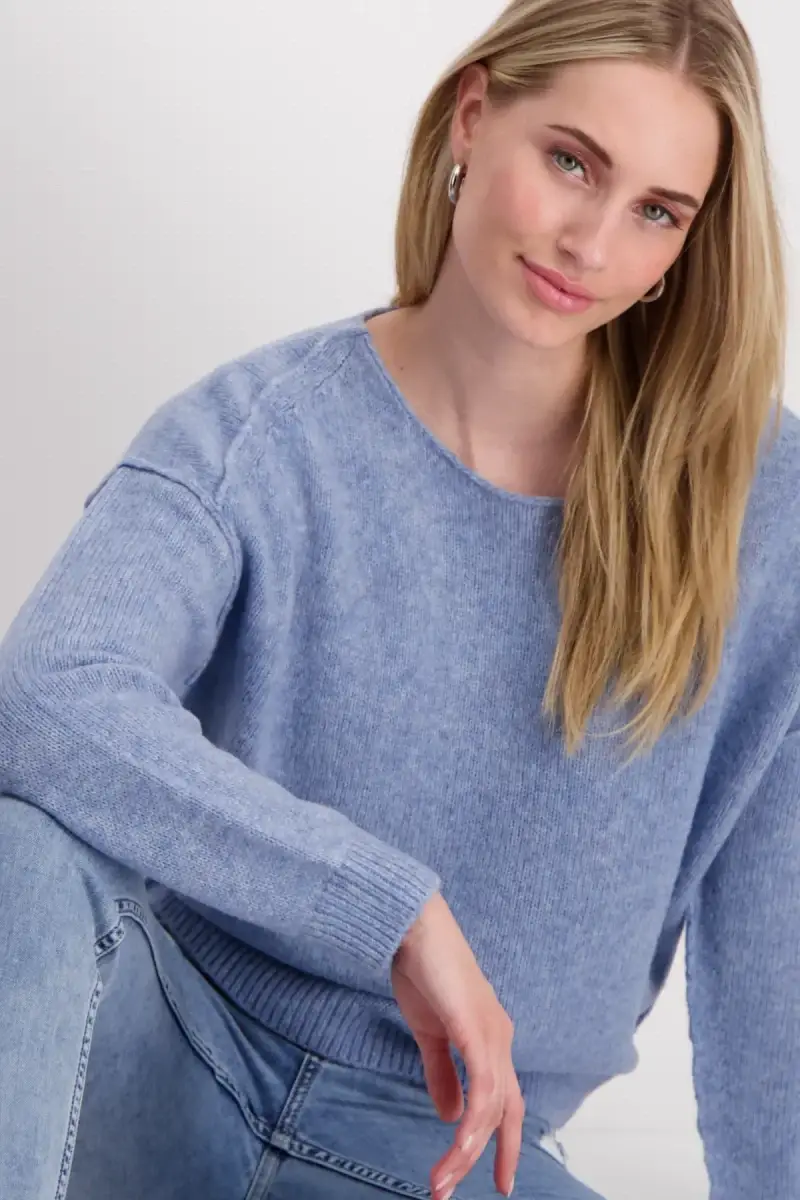 Monari Strickpullover Mit Außennähten