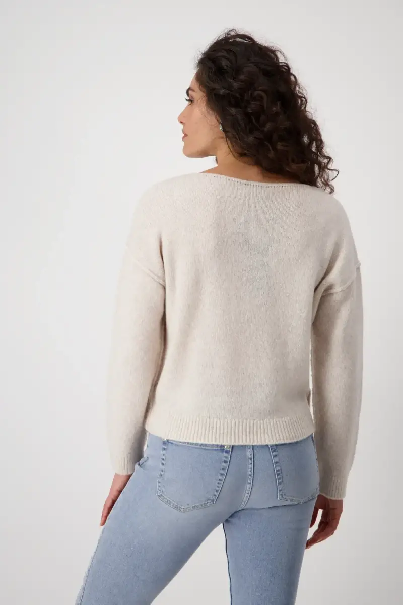 Monari Strickpullover Mit Außennähten
