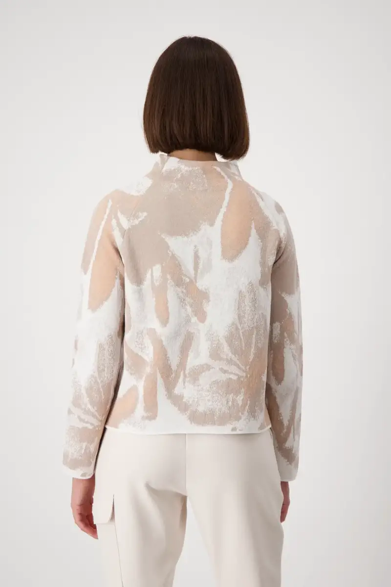 Monari Strickpullover Mit Blumenmuster