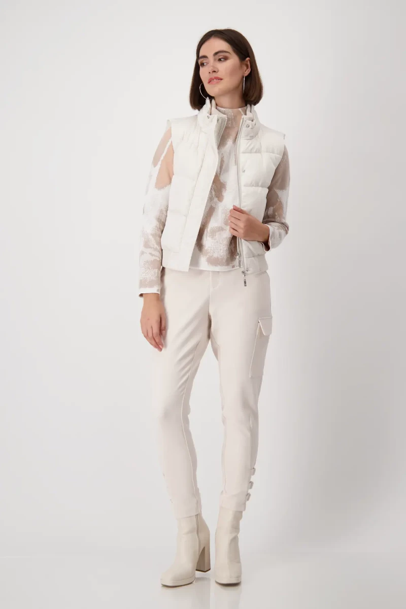 Monari Strickpullover Mit Blumenmuster