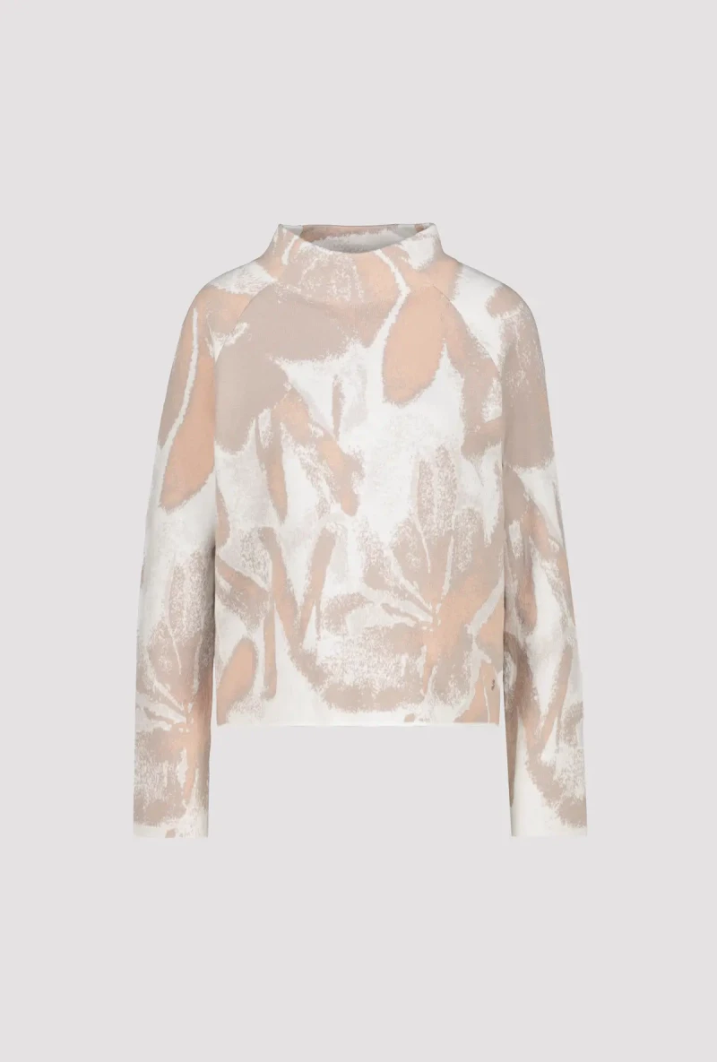 Monari Strickpullover Mit Blumenmuster