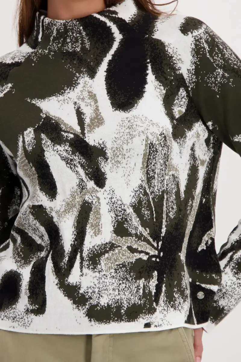 Monari Strickpullover Mit Blumenmuster