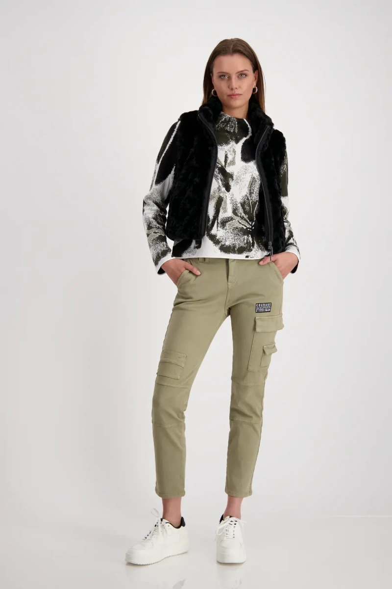 Monari Strickpullover Mit Blumenmuster