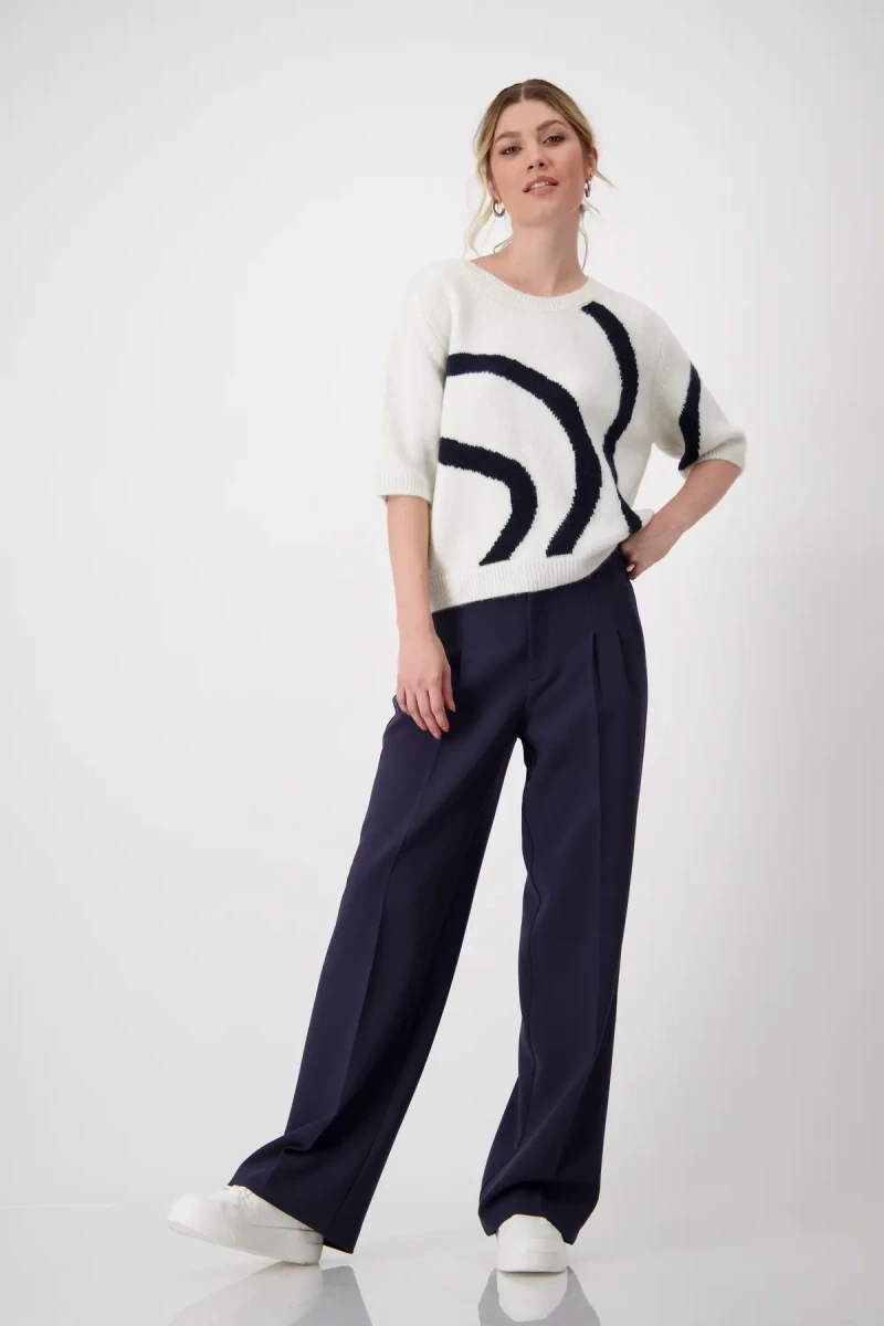 Monari Strickpullover Mit Intarsienmuster