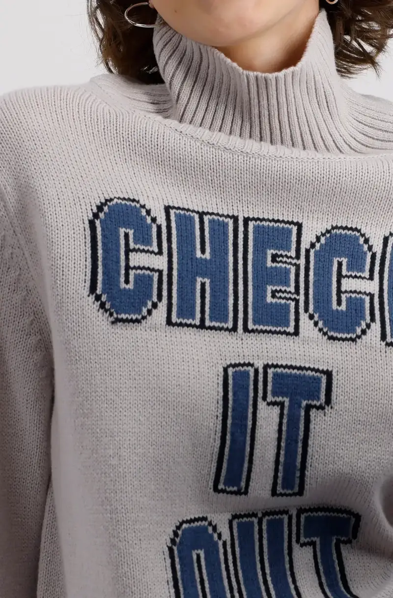 Monari Strickpullover Mit Schrift