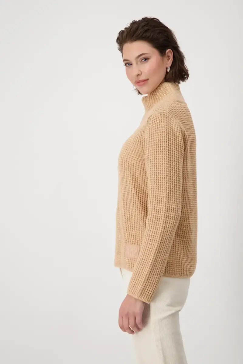 Monari Strickpullover Mit Stehkragen