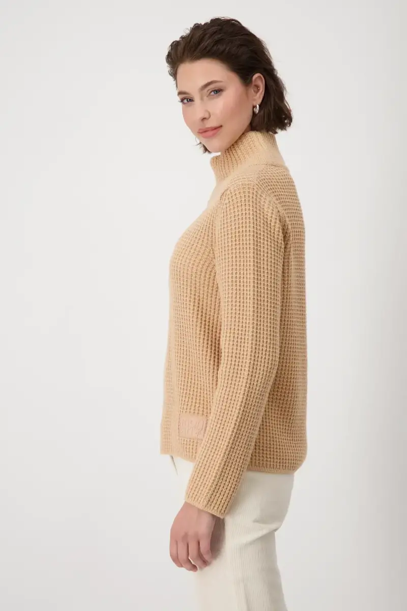 Monari Strickpullover Mit Stehkragen