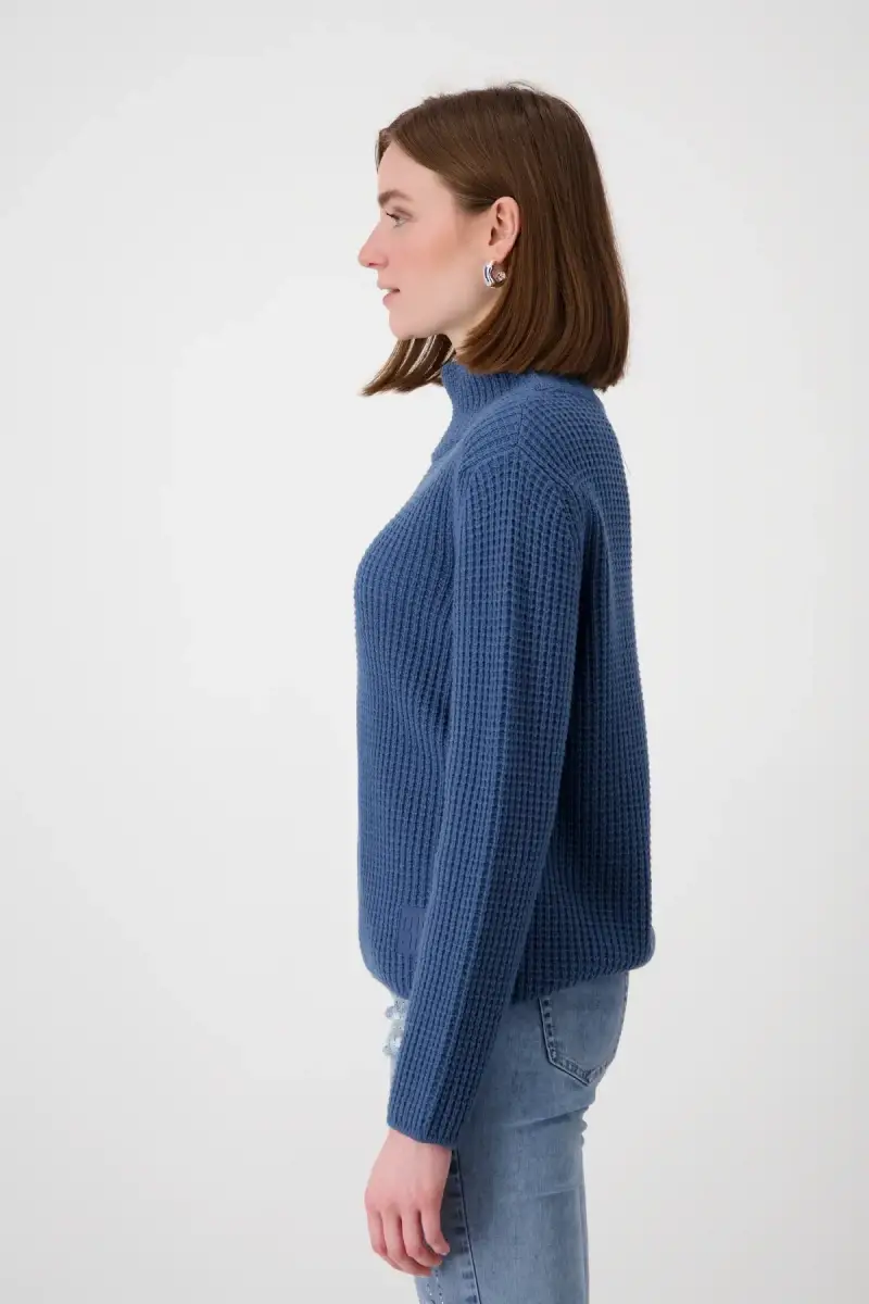 Monari Strickpullover Mit Stehkragen