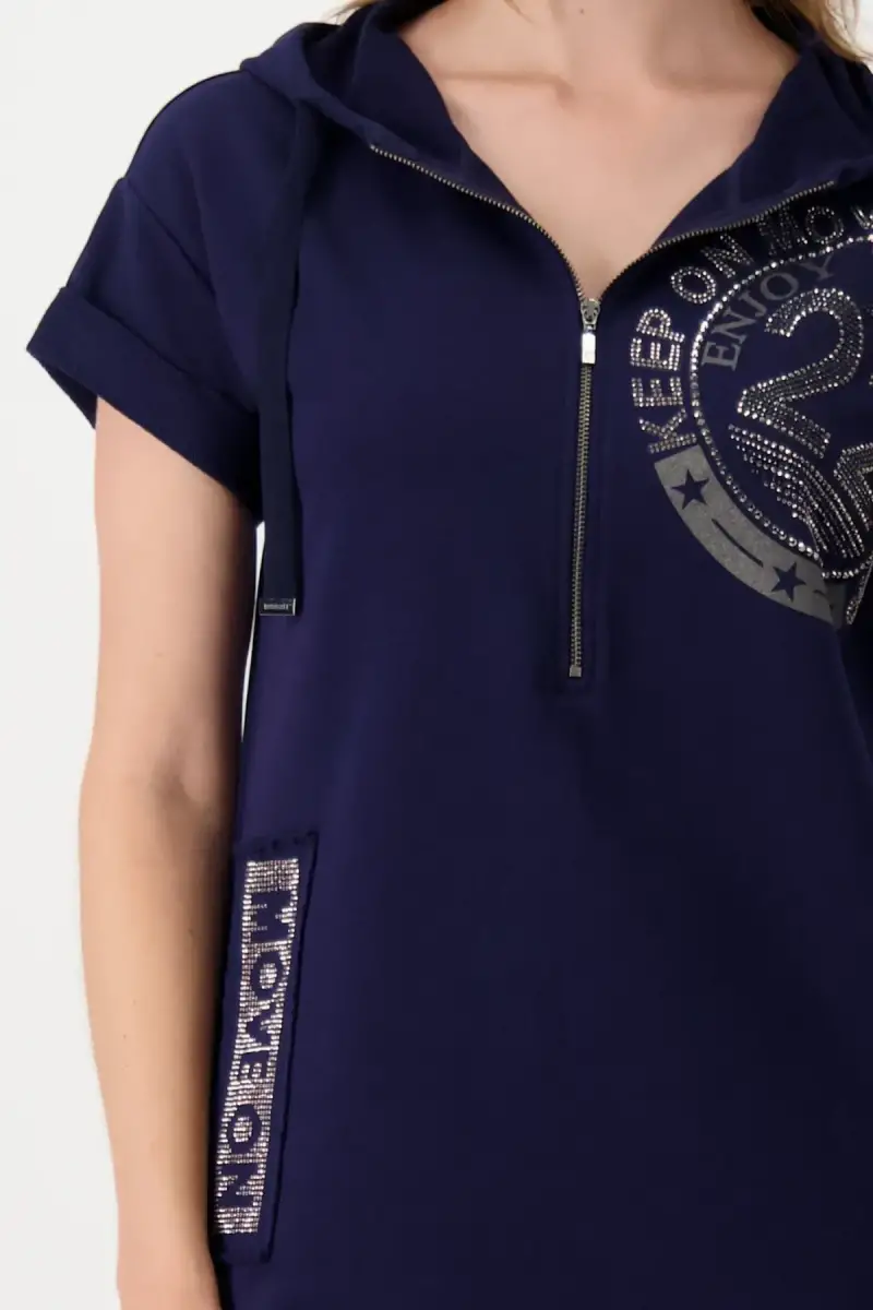 Monari Sweatkleid Mit Kapuze