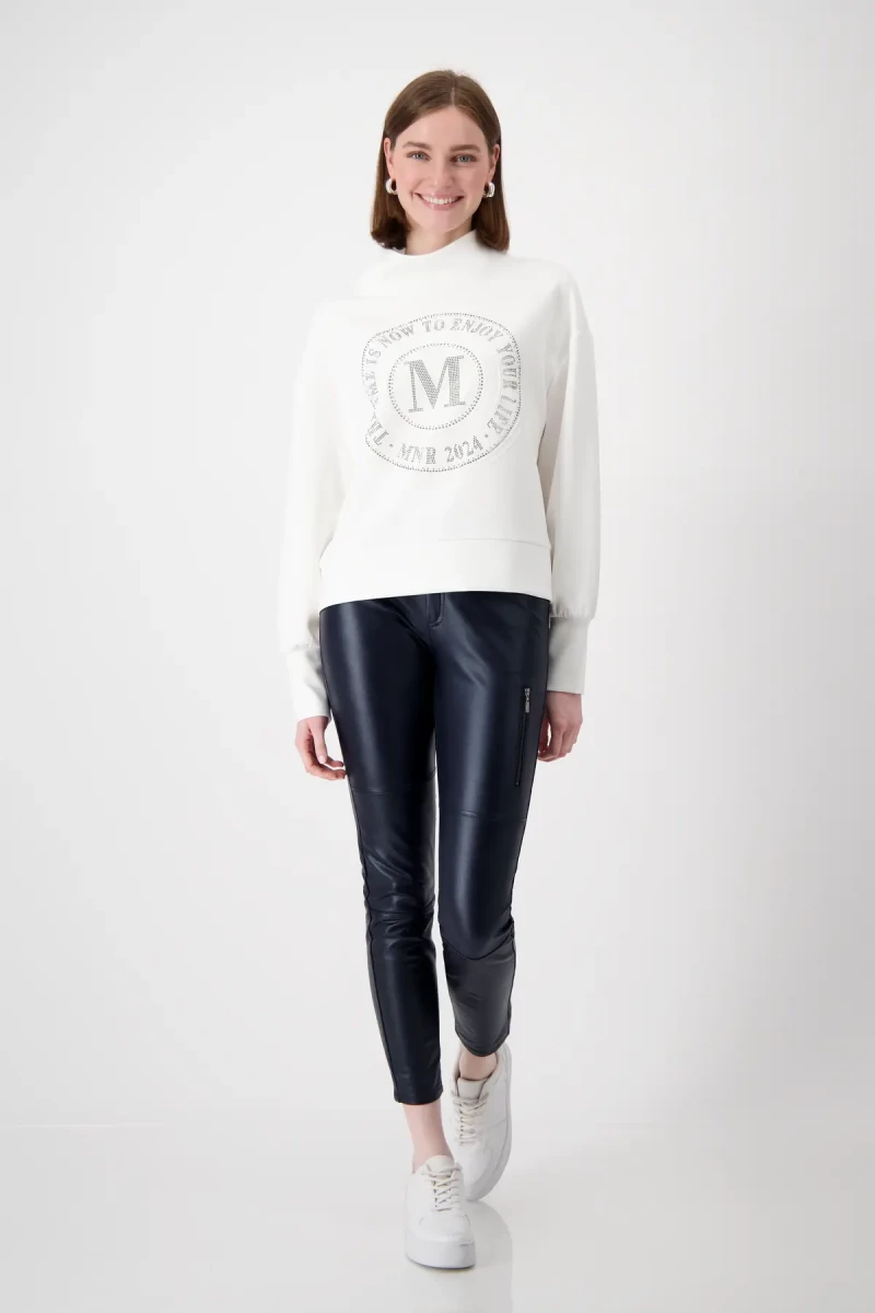 Monari Sweatshirt Mit Emblem Print