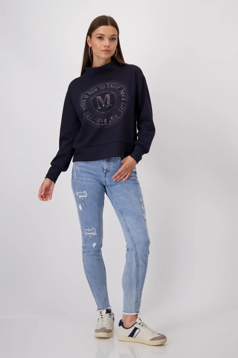 Monari Sweatshirt Mit Emblem Print