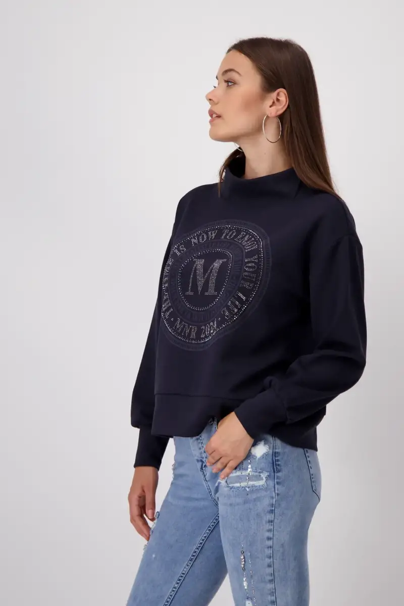 Monari Sweatshirt Mit Emblem Print