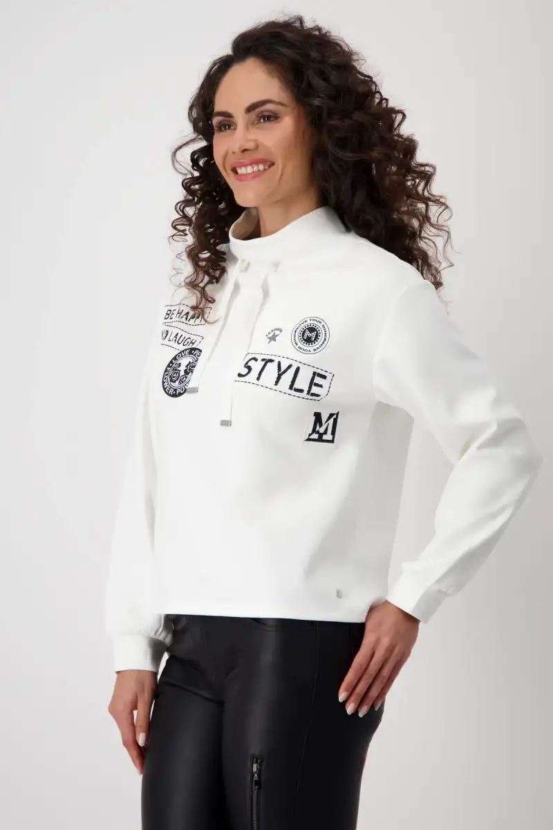 Monari Sweatshirt Mit Patches Und Strass