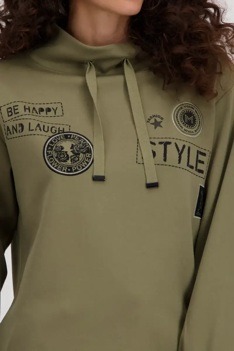 Monari Sweatshirt Mit Patches Und Strass