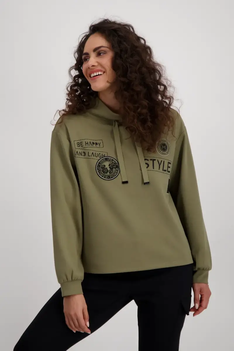 Monari Sweatshirt Mit Patches Und Strass