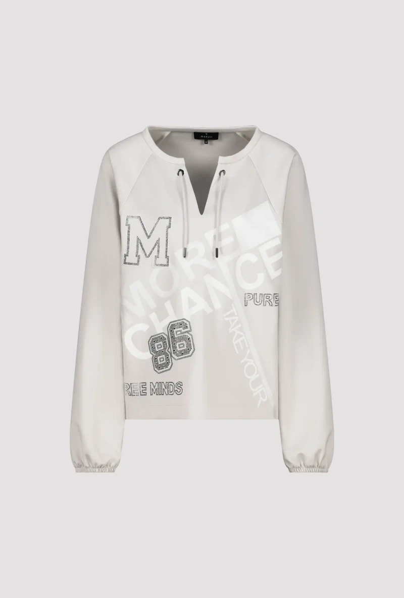 Monari Sweatshirt Mit Schmuckschrift