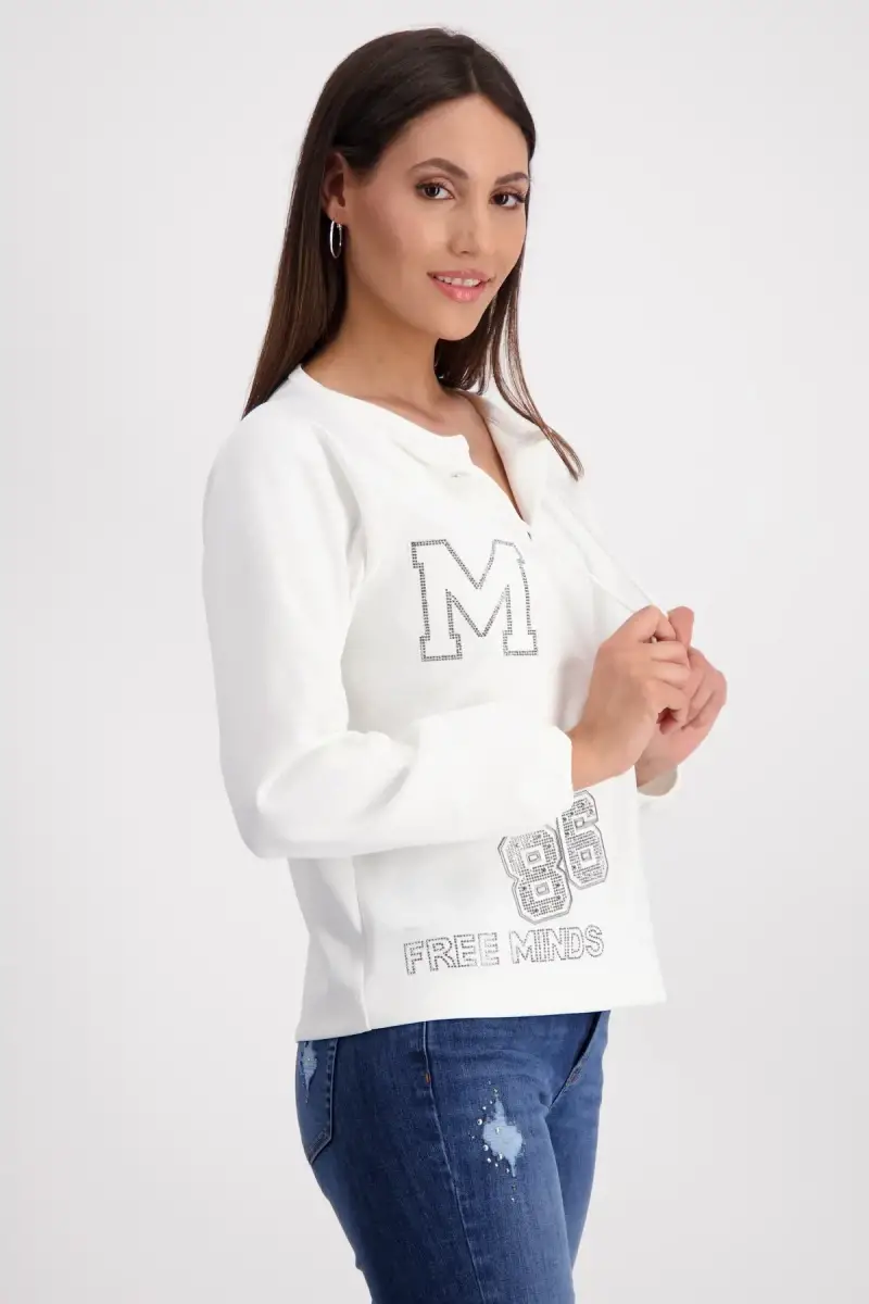 Monari Sweatshirt Mit Schmuckschrift