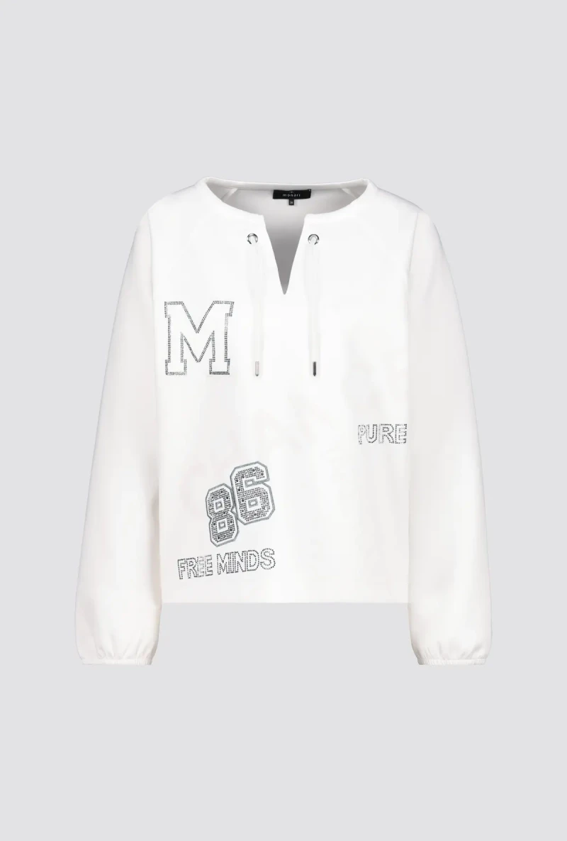 Monari Sweatshirt Mit Schmuckschrift