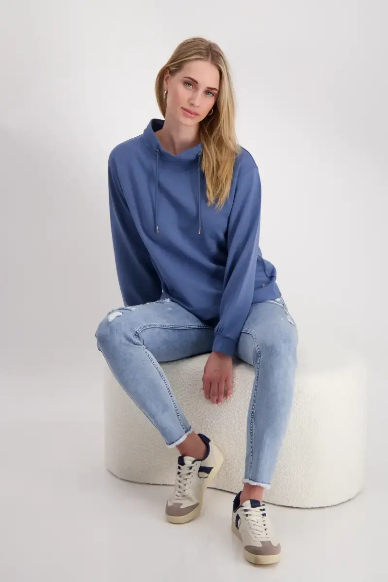 Monari Sweatshirt Mit Stehkragen
