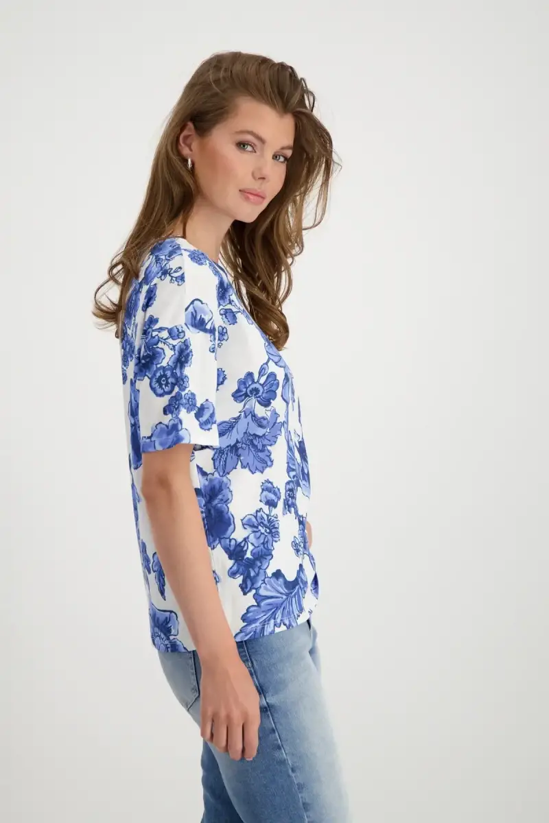 Monari T Shirt Mit Blumen