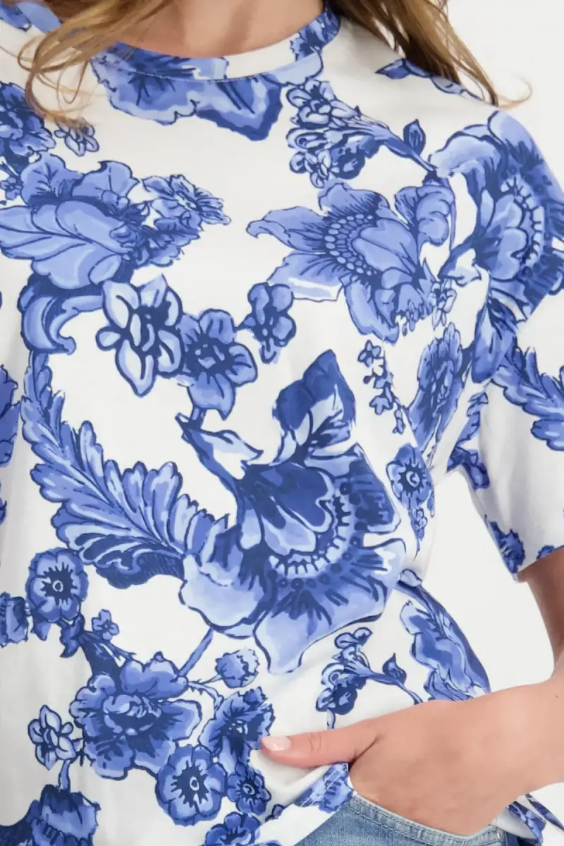 Monari T Shirt Mit Blumen