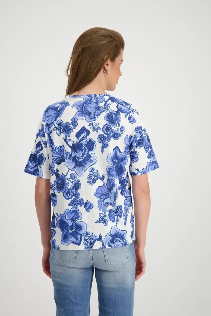 Monari T Shirt Mit Blumen