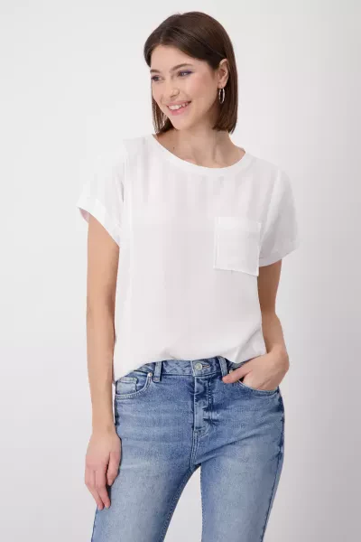 Monari T-Shirt Mit Blumen Print Und Strass