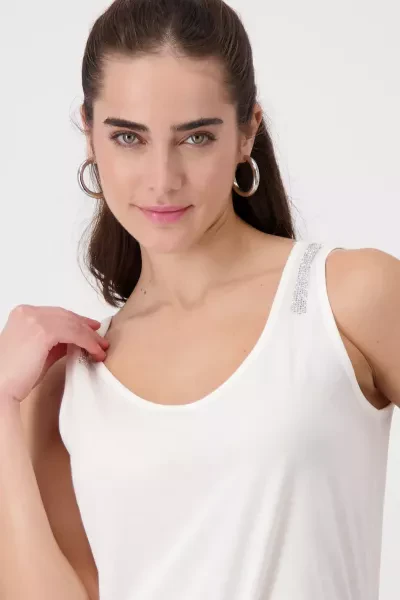 Monari T-Shirt Mit Blumenstickerei