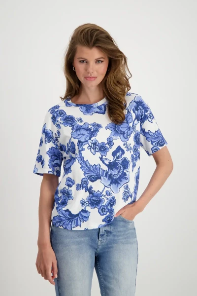 Monari T-Shirt Mit Denim Print