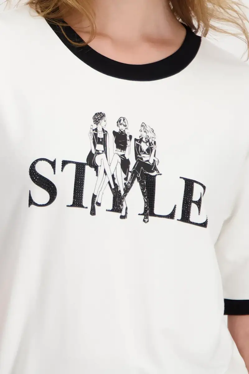 Monari T Shirt Mit Frauen Print