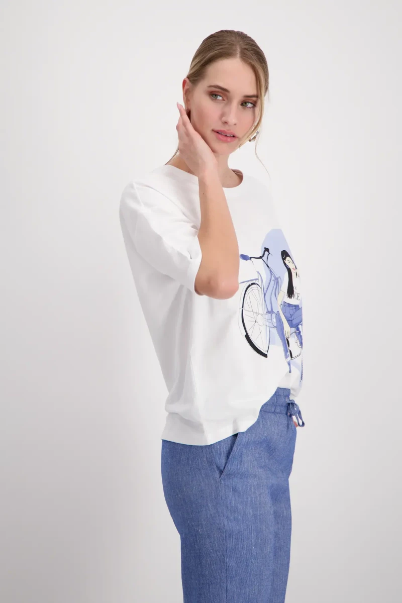 Monari T-Shirt Mit Frauen Zeichnung