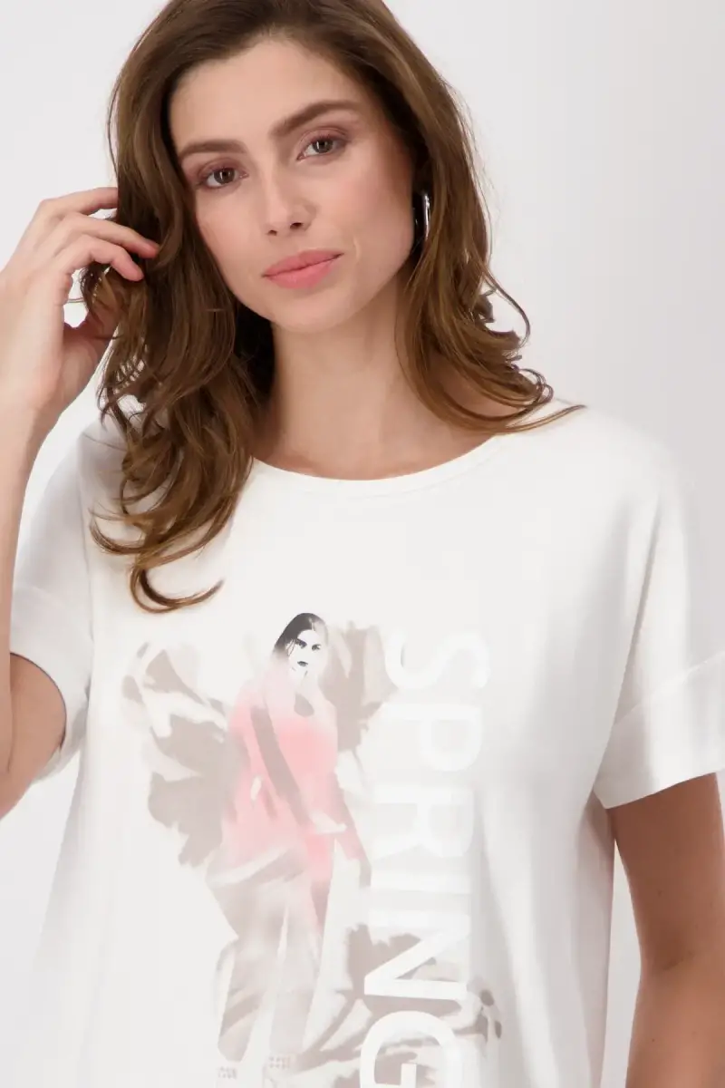 Monari T-Shirt Mit Frauen Zeichnung