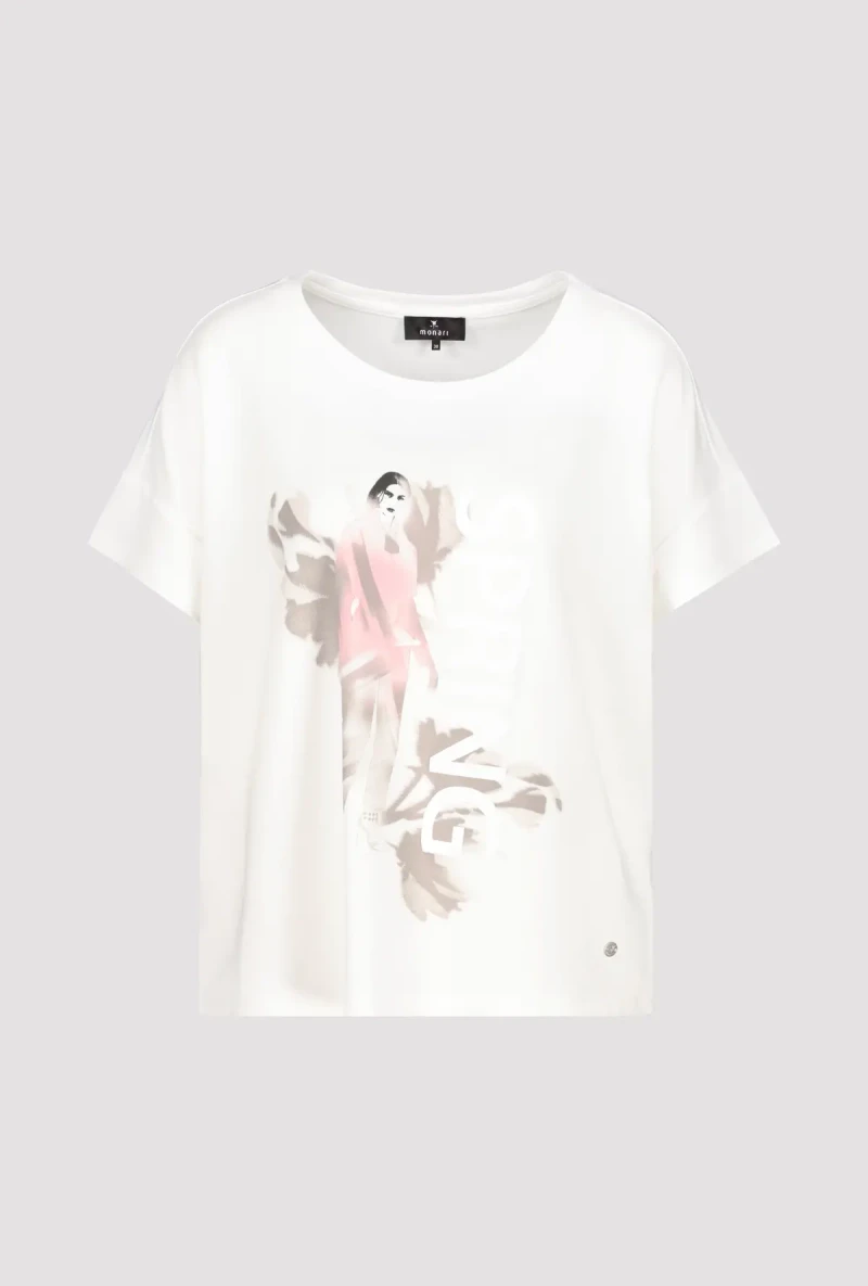 Monari T-Shirt Mit Frauen Zeichnung