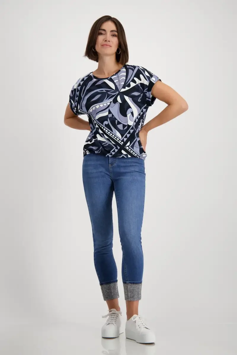 Monari T-Shirt mit Ornamentmuster