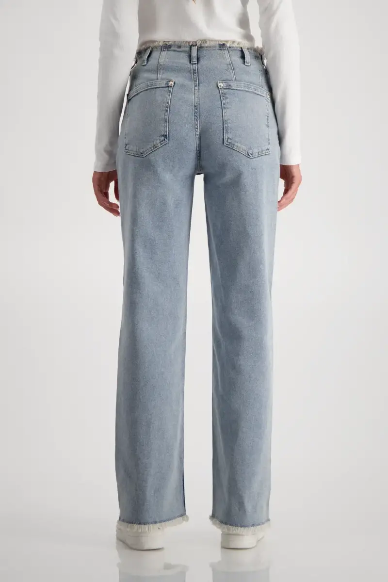 Monari Wide Leg Jeans Mit Schmuck