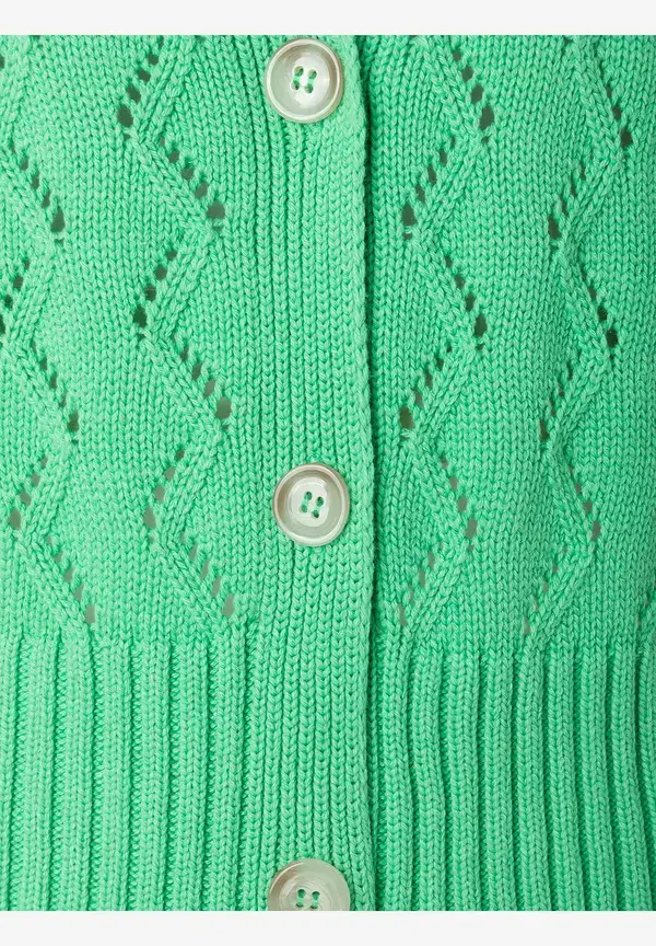 More & More Ajour Cardigan, March Green, Frühjahrs-Kollektion