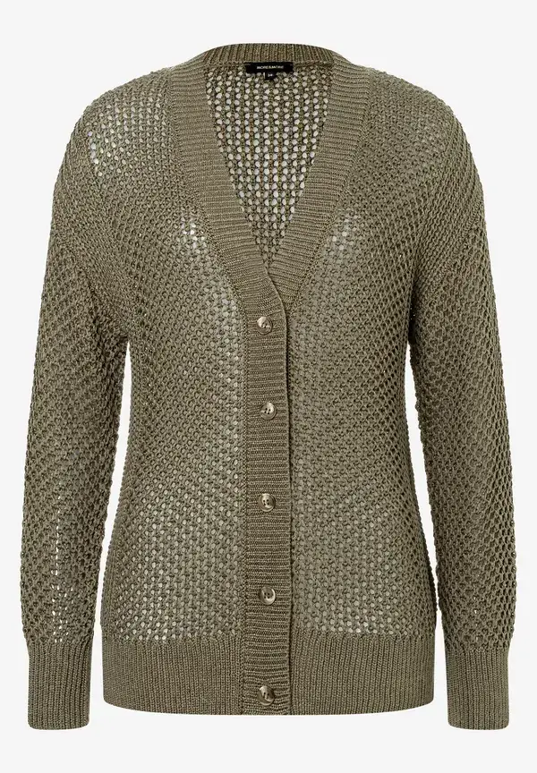 More & More Ajour Cardigan, Soft Reed Green, Sommer-Kollektion